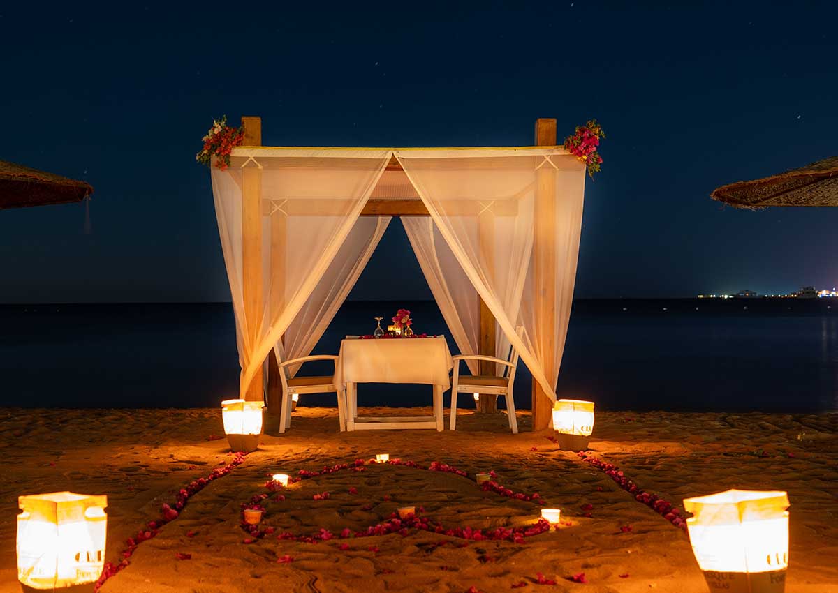 Romantic Dinner Right by The Sea